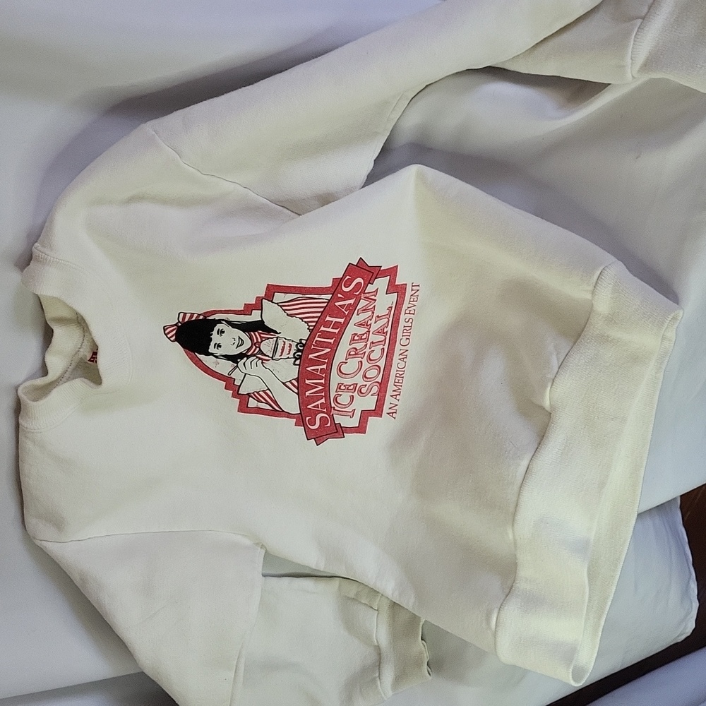 American Girl Samantha's Icecream Social Event 1998? Sweatshirt Girls M 10-12